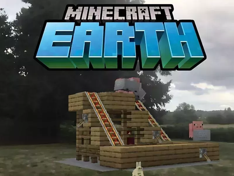 Minecraft earth phiên bản AR sáng tạo ngoài đời thực